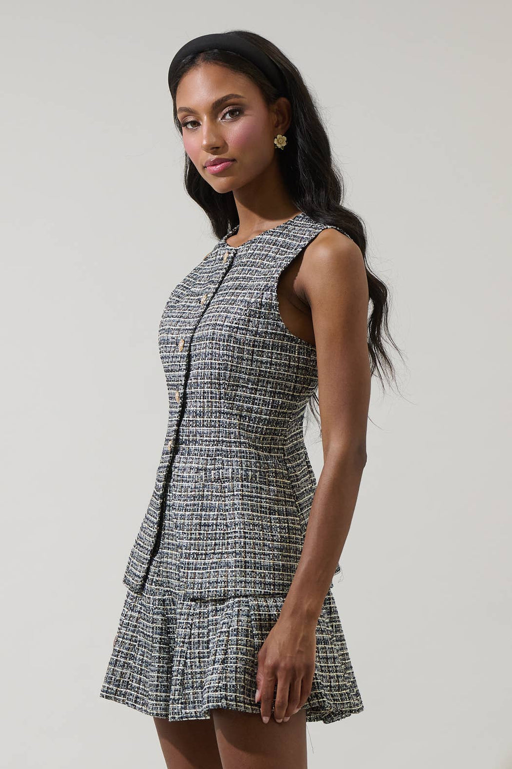 Gisella Tweed Jeanie Denim Vest