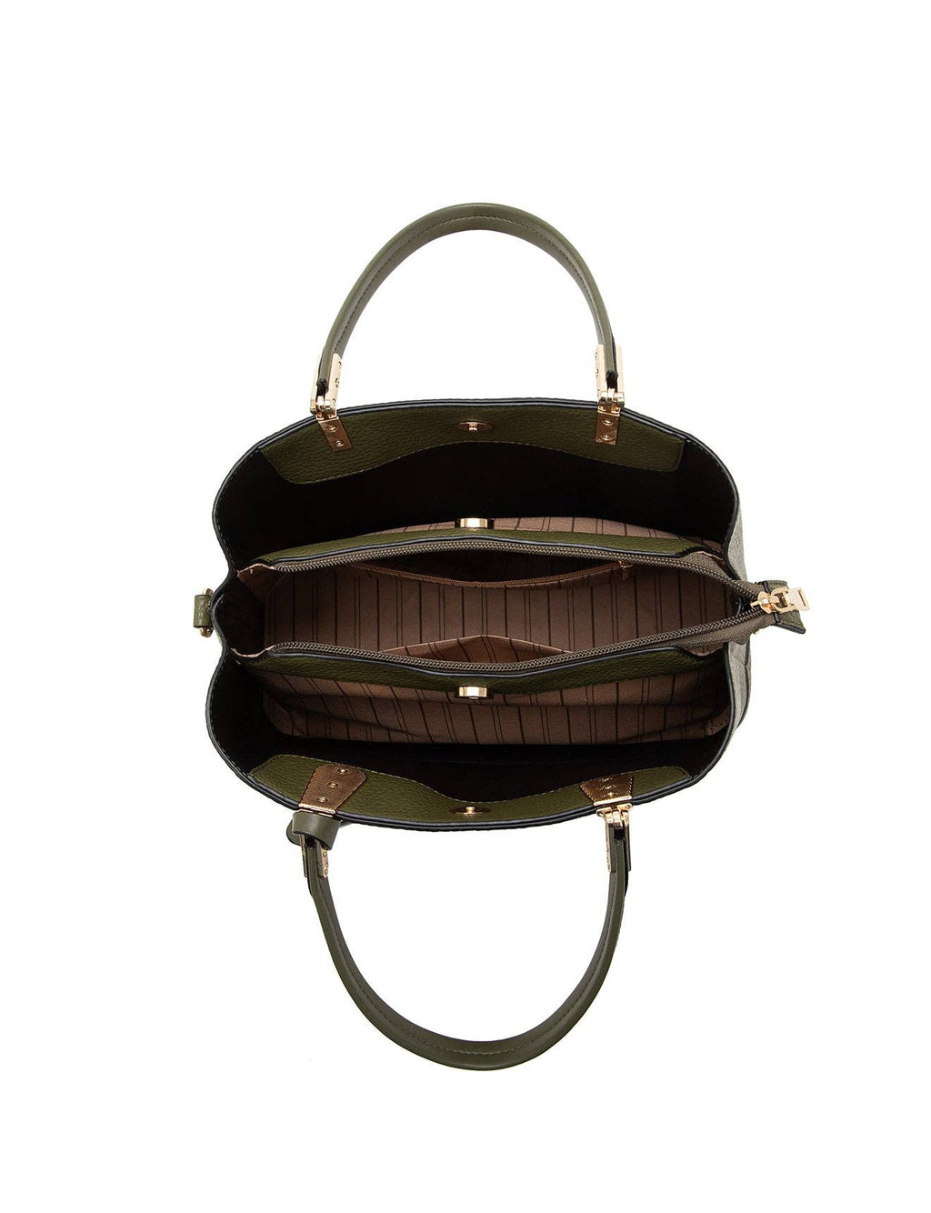 ASHER VEGAN TRIPLE COMPARTMENT BAG - Olive