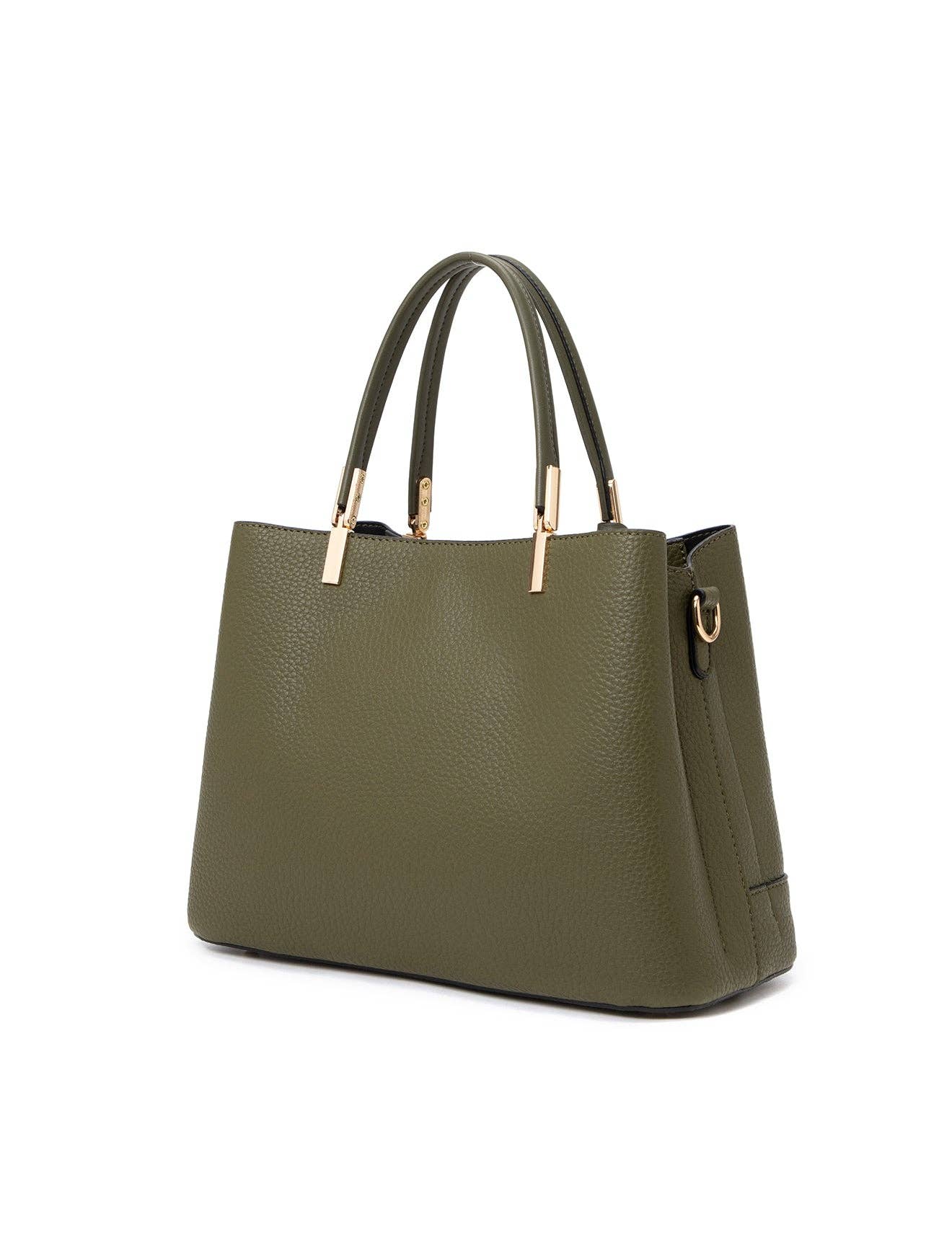 ASHER VEGAN TRIPLE COMPARTMENT BAG - Olive