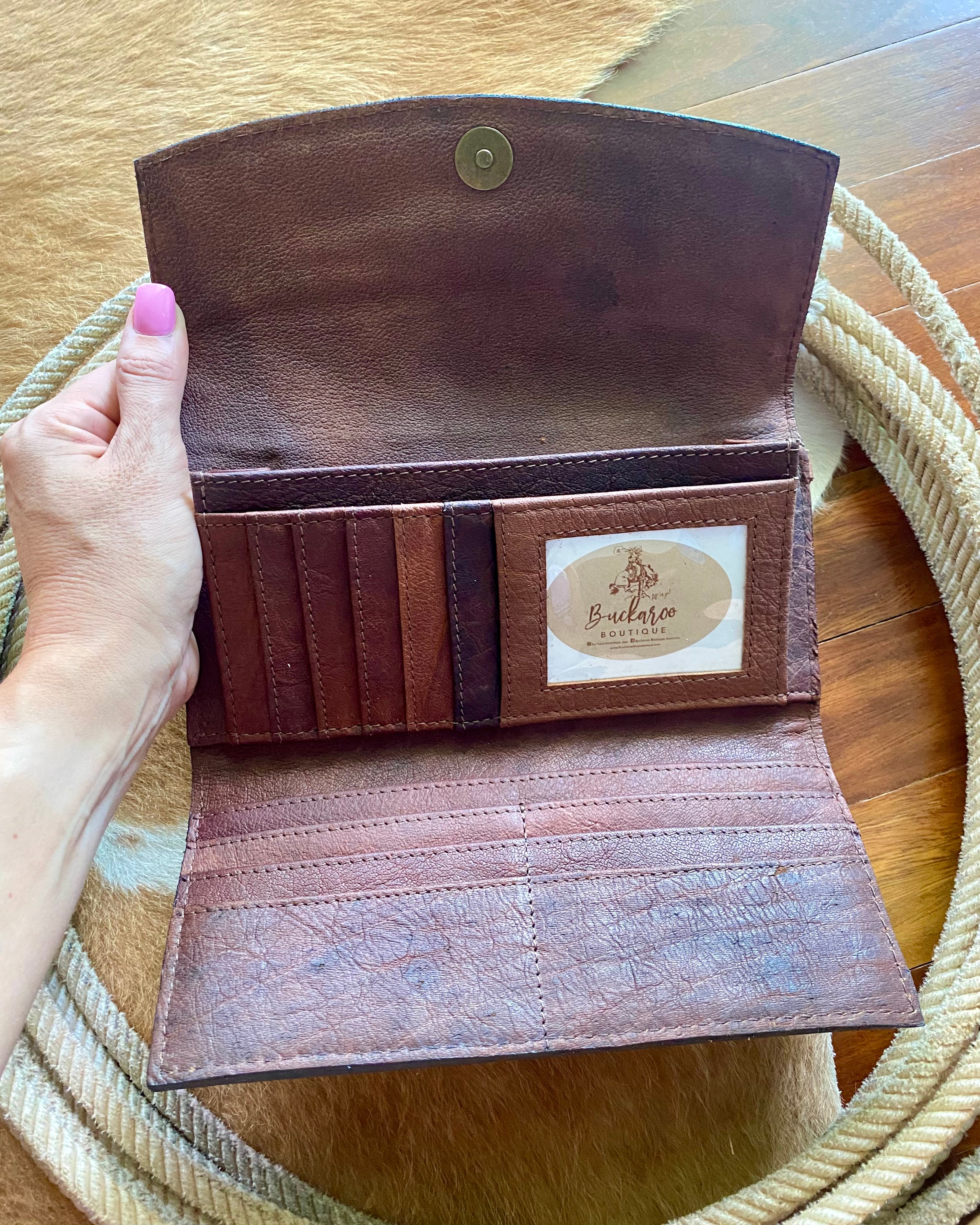 Tooled Leather Cross Body / Wallet / Clutch