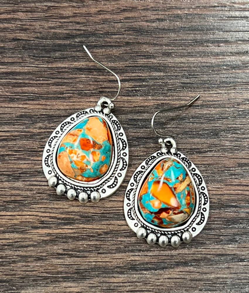 1.2" Gemstone Earrings