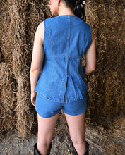 Denim Vest and Shorts Set