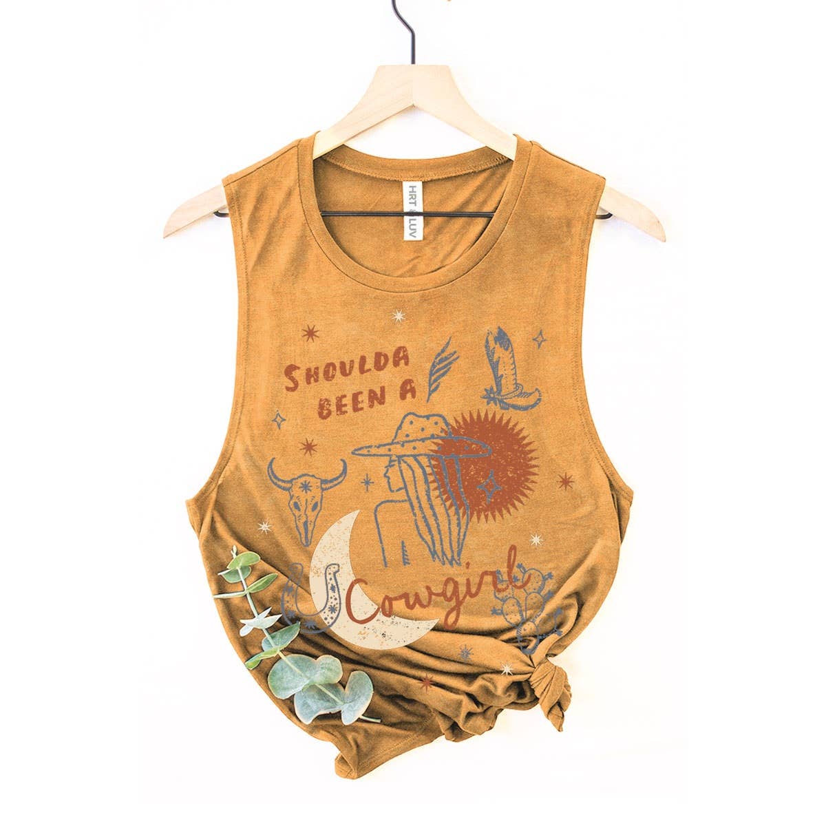 SHOULDA BEEN A COWGIRL GRAPHIC TANK TOP