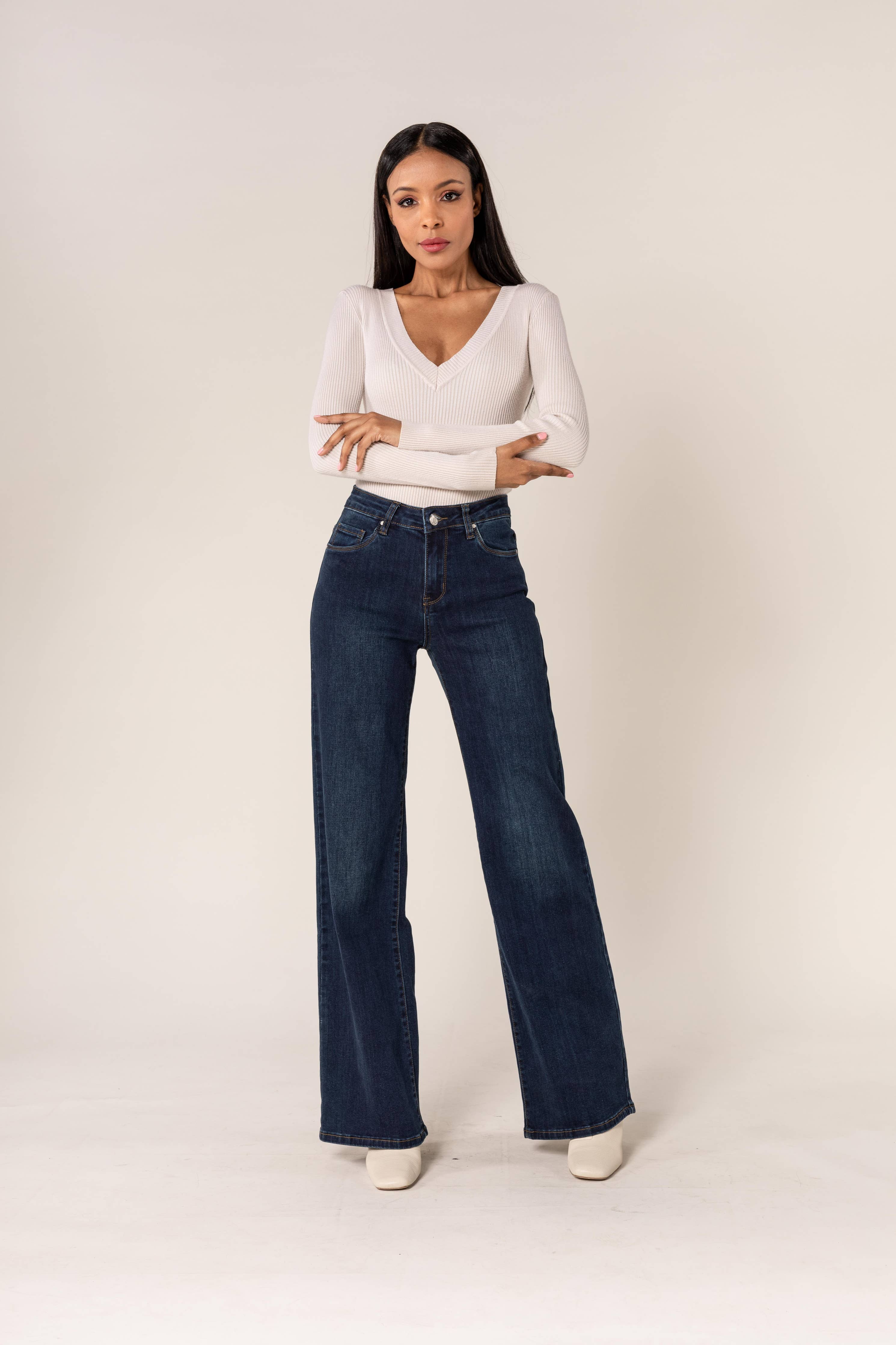 Jesse high-waisted flare jeans