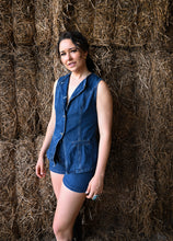 Denim Vest and Shorts Set