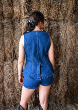 Denim Vest and Shorts Set