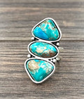 Navajo Gemstone, Brass Adjustable Ring