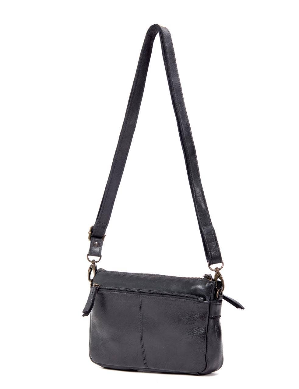 RENMARK WOVEN DETAIL LEATHER XBODY BAG