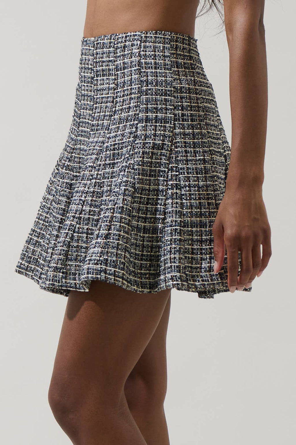 Gisella Tweed Zivy Flare Mini Skirt