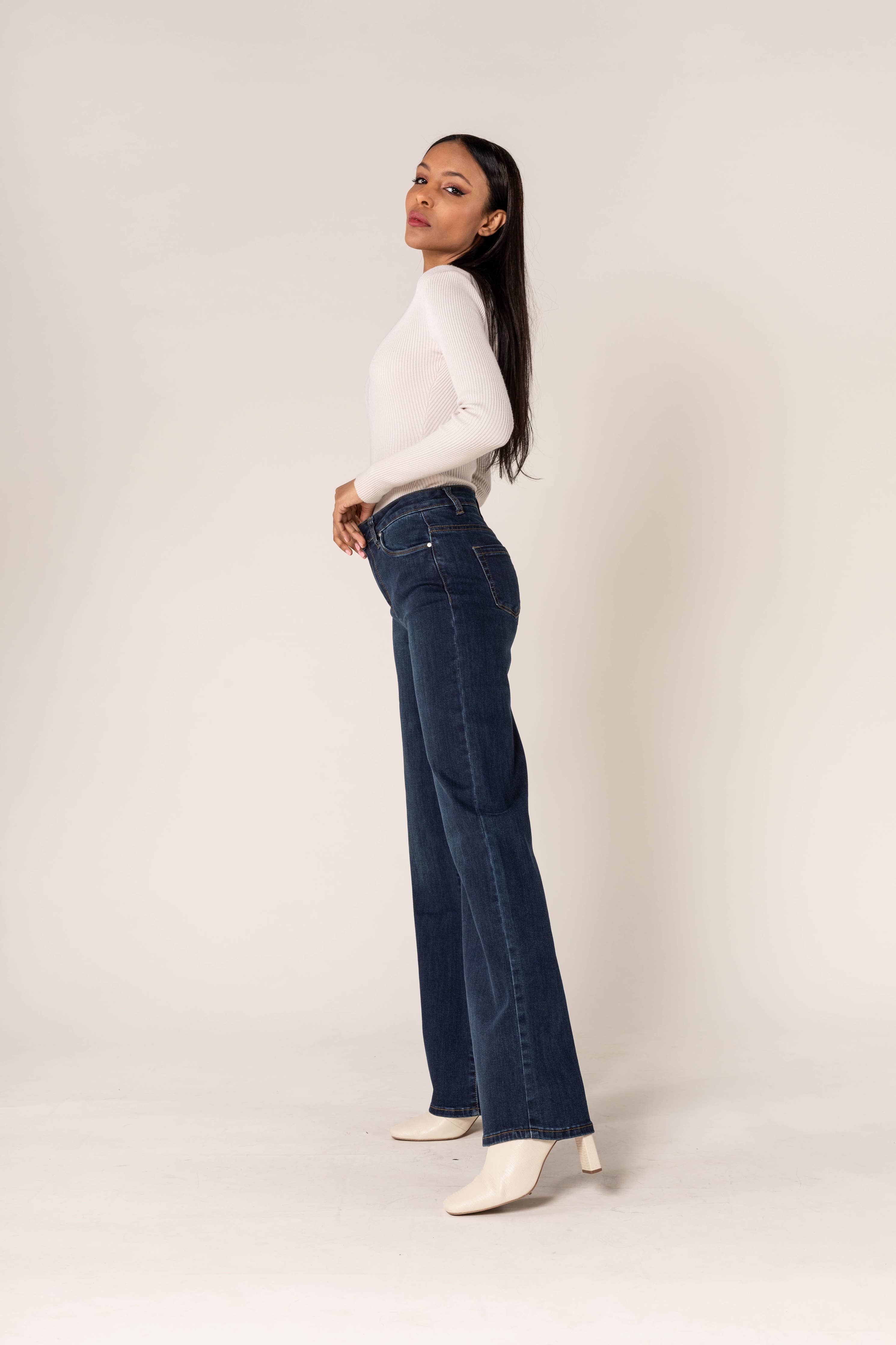 Jesse high-waisted flare jeans