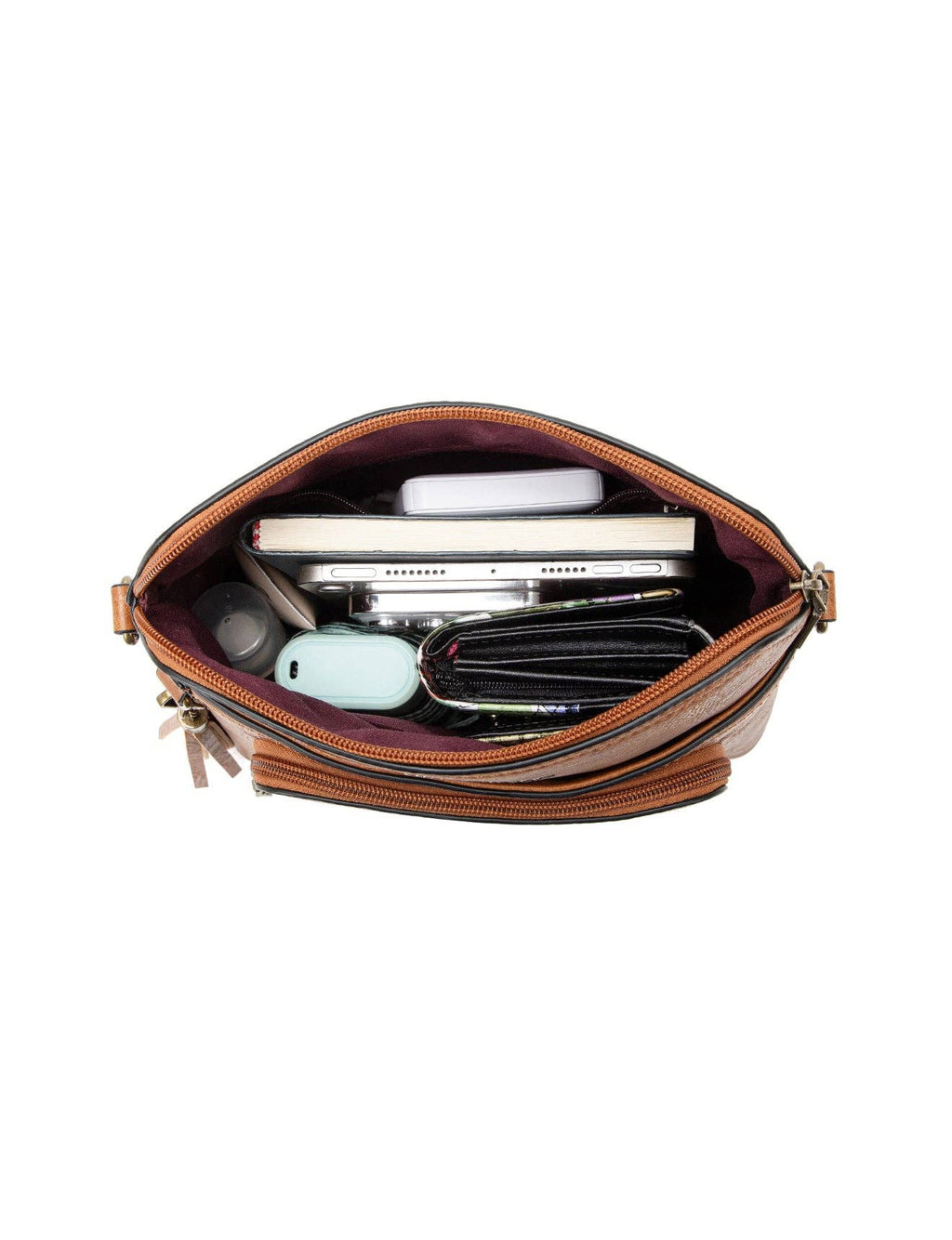 ALEX VEGAN XBODY BAG - Tan