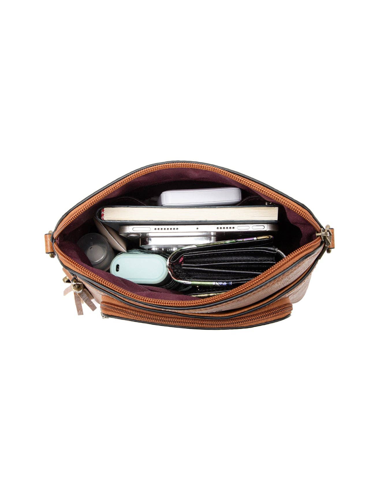 ALEX VEGAN XBODY BAG - Tan