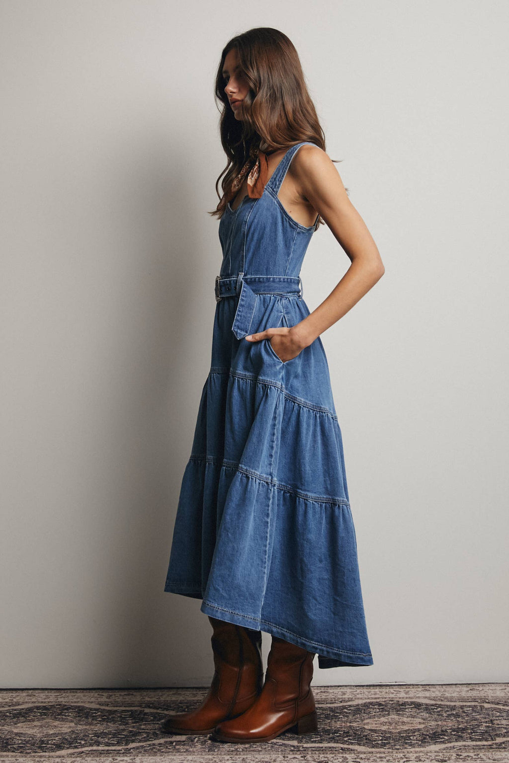 Dollie Denim Maxi Dress
