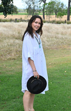 White Shirt Linen Dress