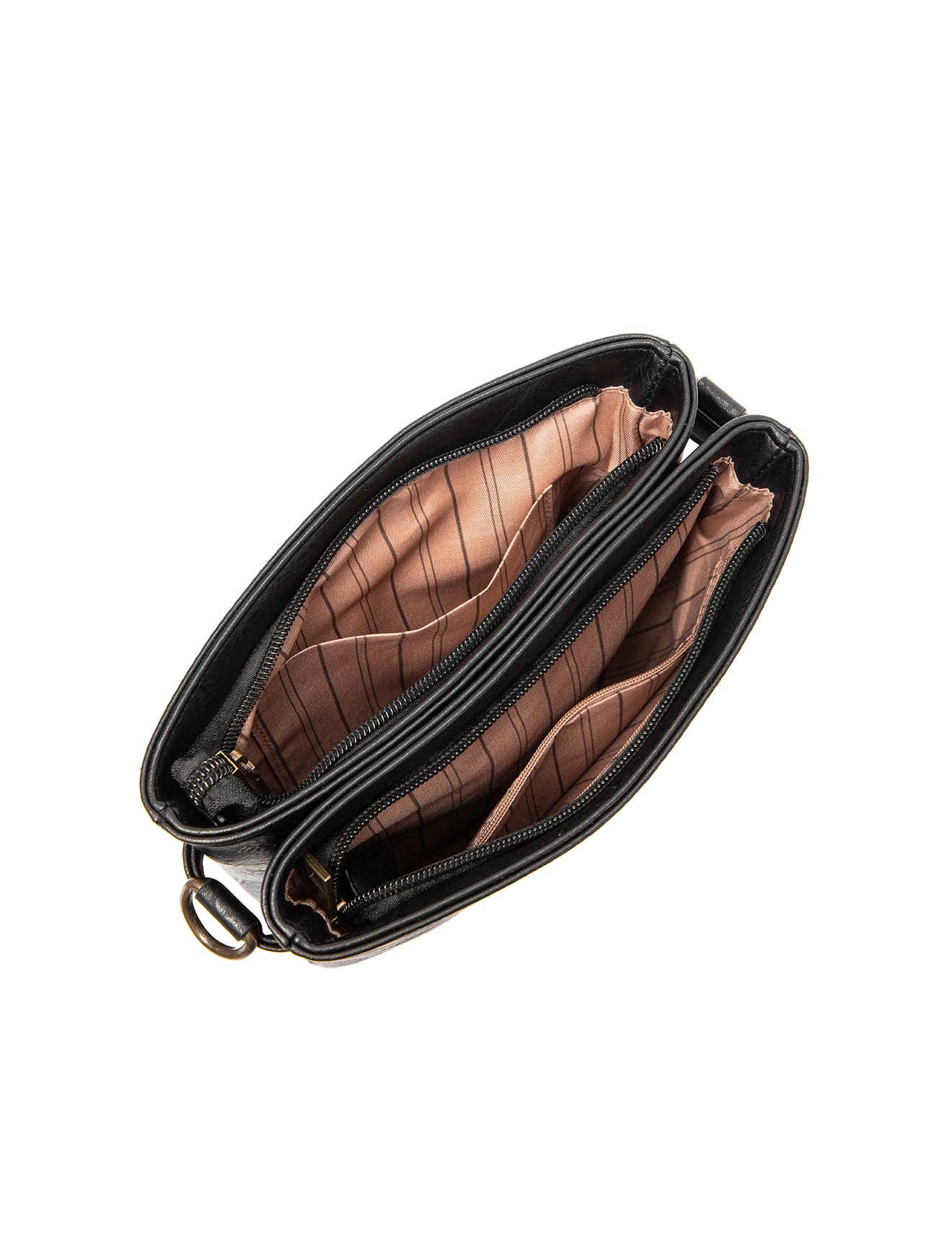 ELISE VEGAN XBODY BAG -Black