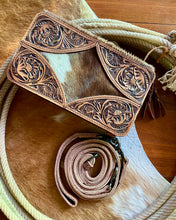 Tooled Leather & Hair on Hide Cross Body / Wallet / Clutch
