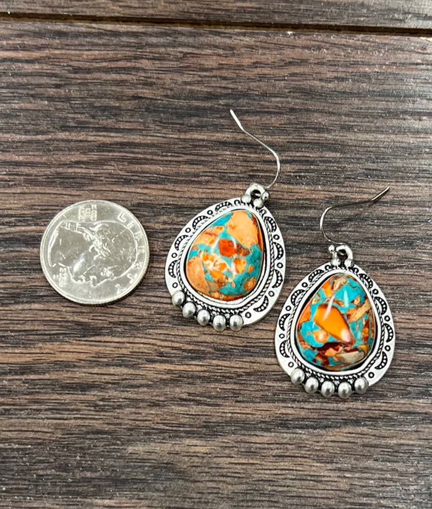 1.2" Gemstone Earrings