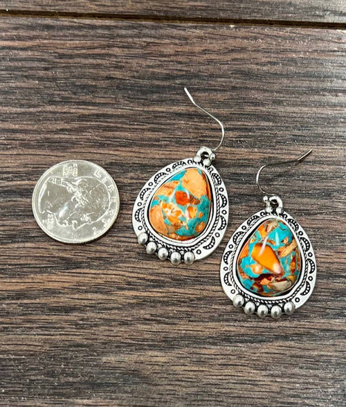 1.2" Gemstone Earrings