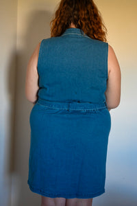 Curvy Denim Zip Dress