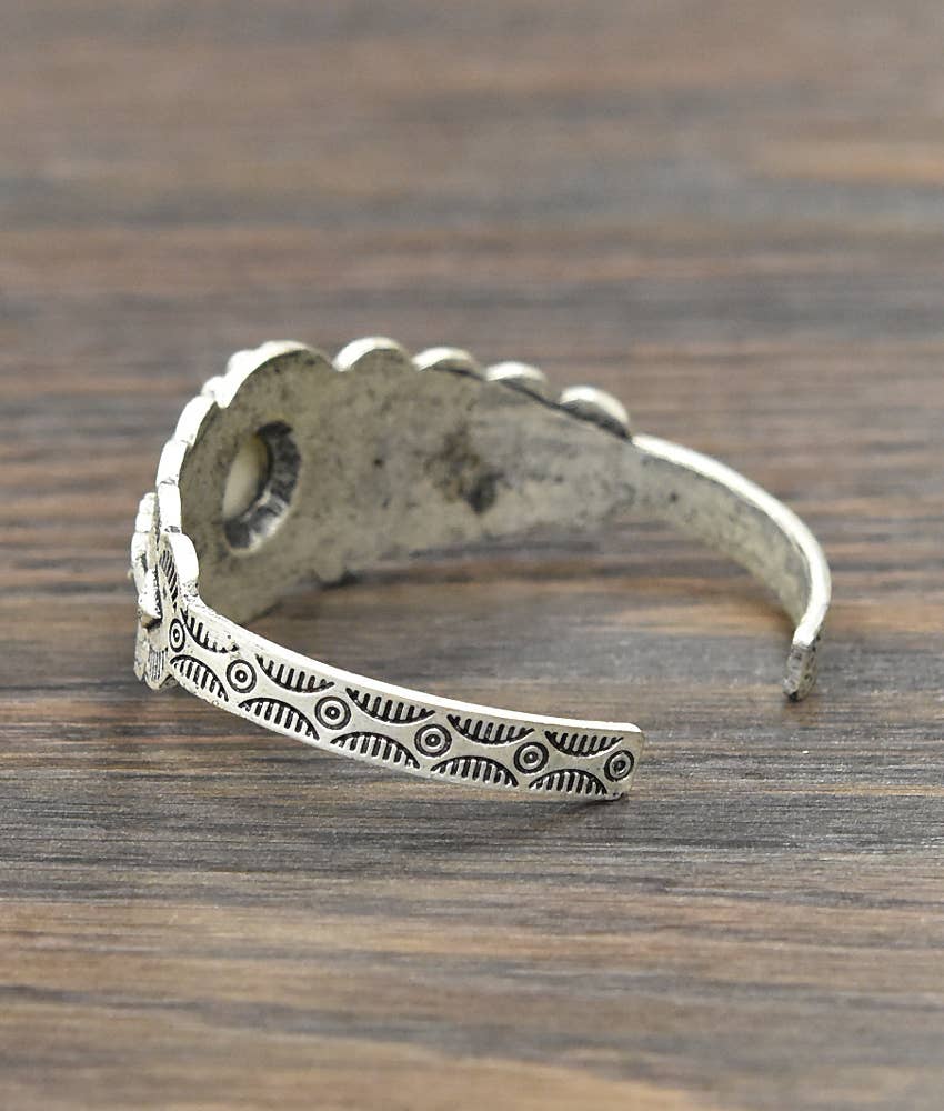White Turquoise Cuff Bracelet