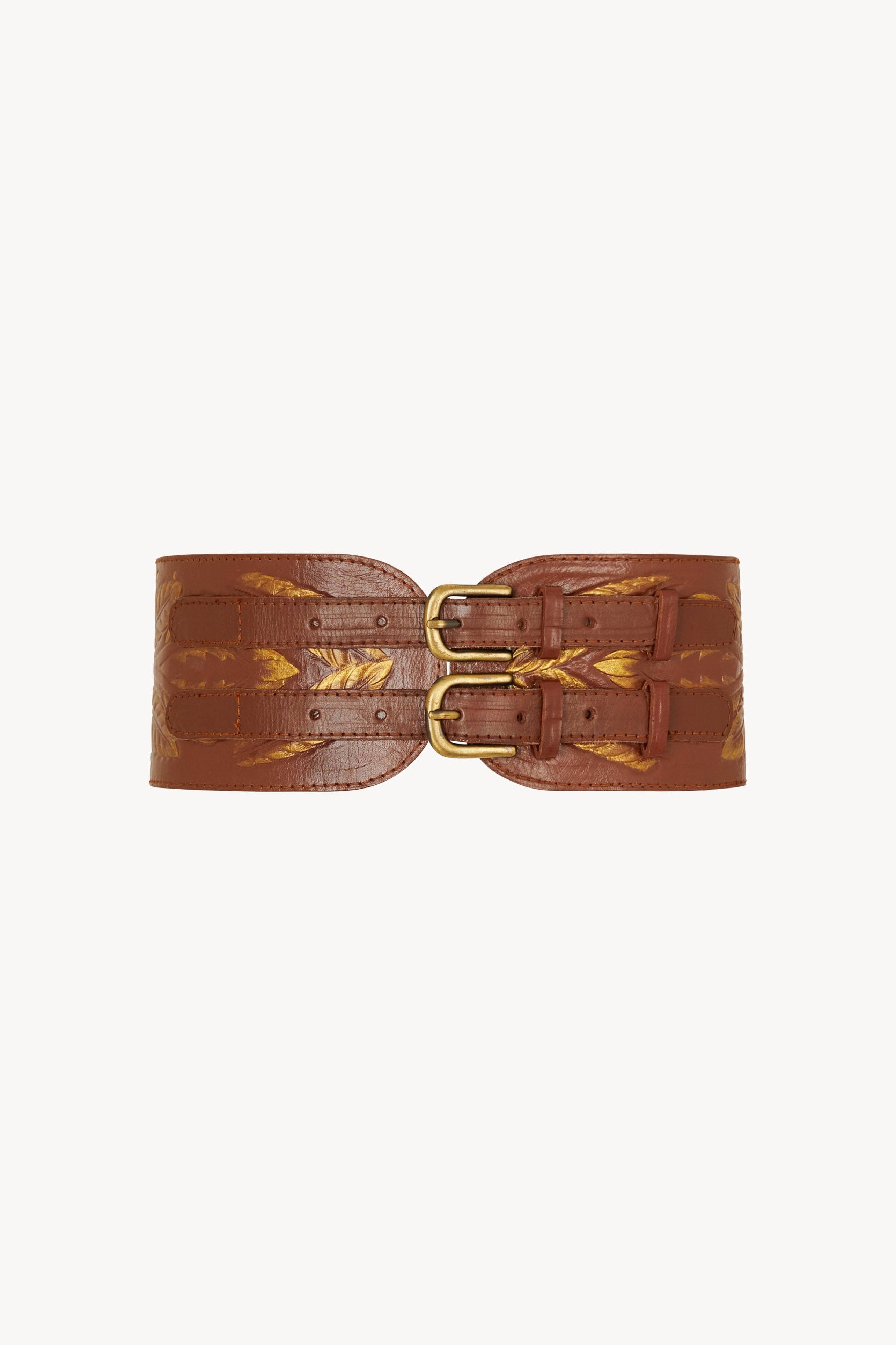 Marrakesh Shimmer Belt Tobacco/Gold