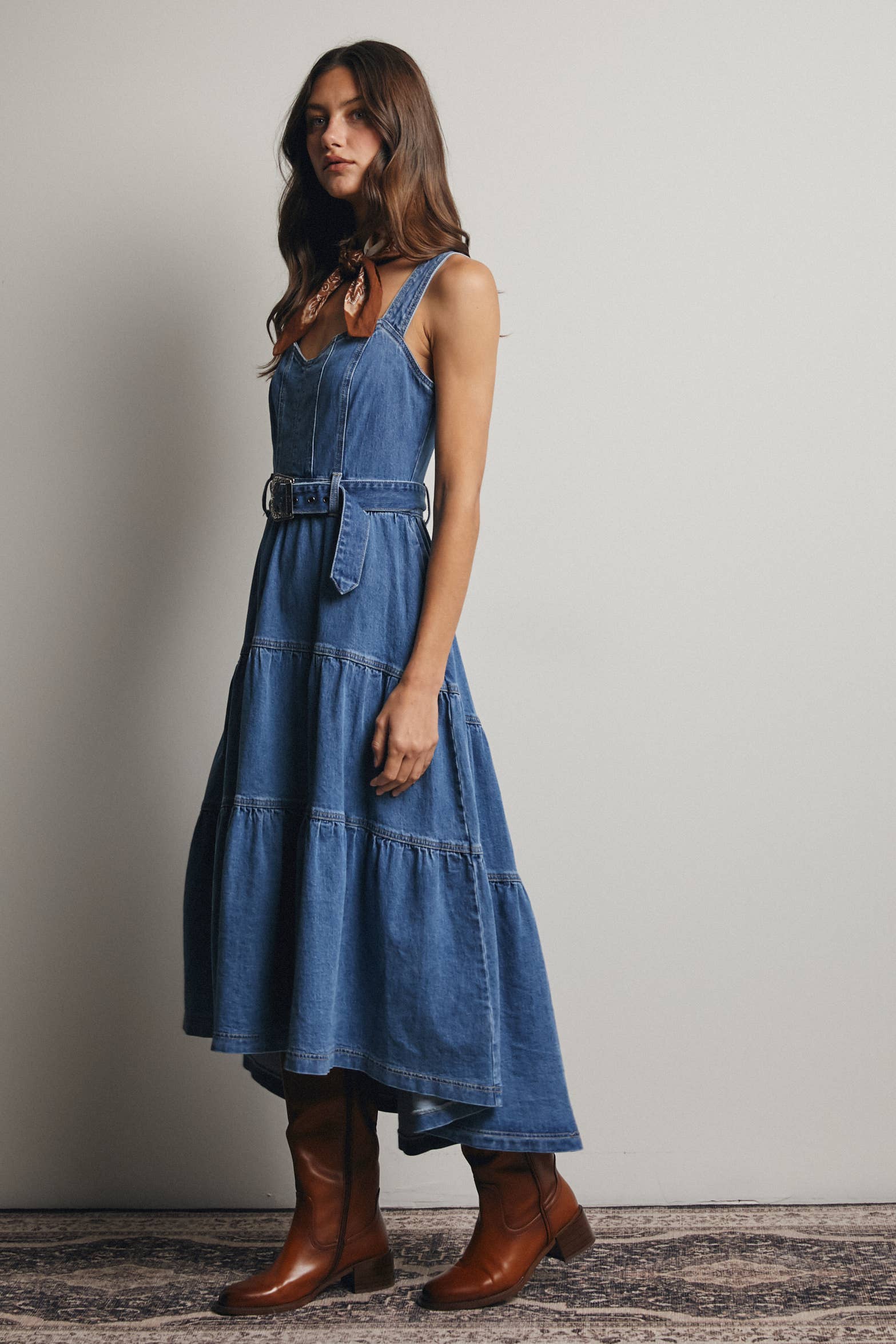 Dollie Denim Maxi Dress