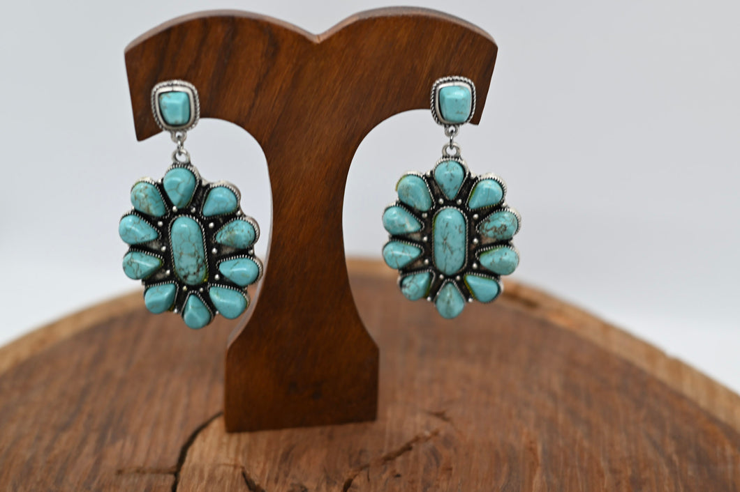 Turquoise Blue Dangle Earrings