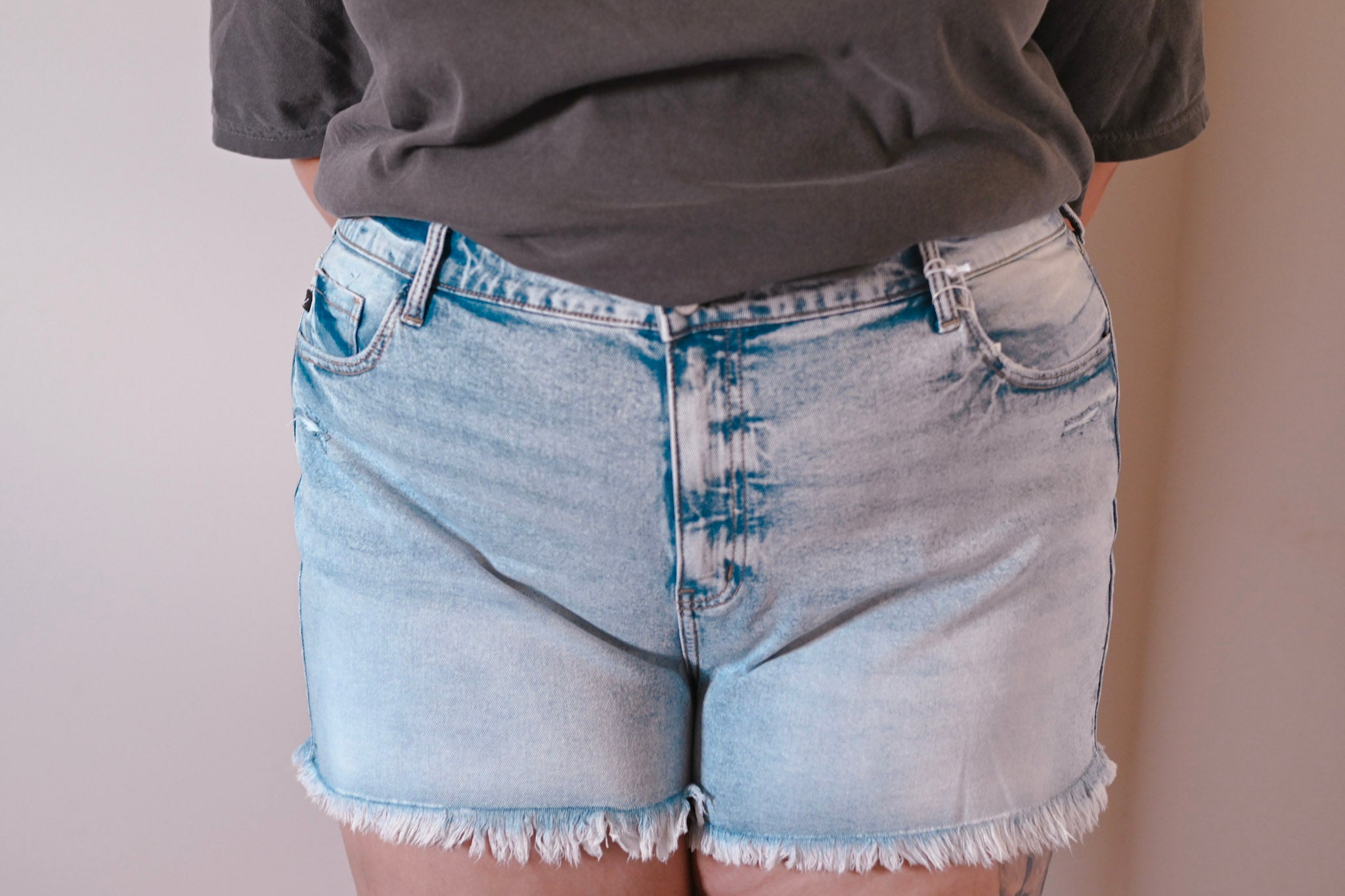 Curvy High Rise Mom Shorts