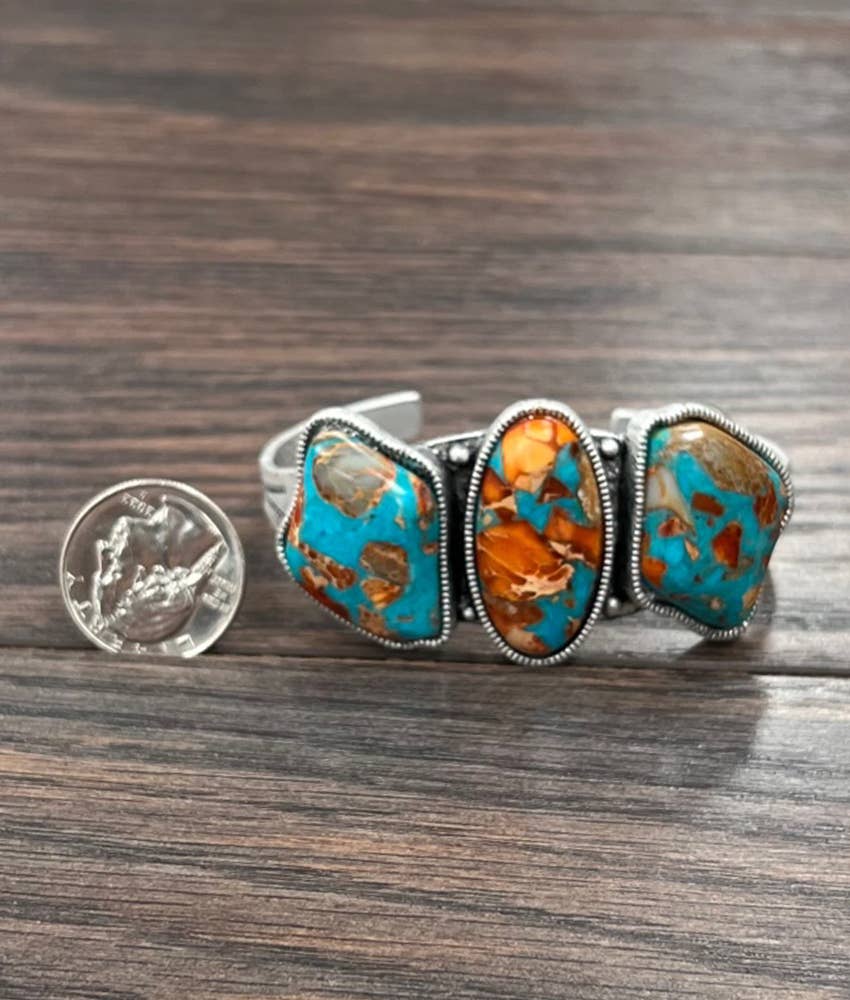 Navajo Gemstone Cuff Bracelet