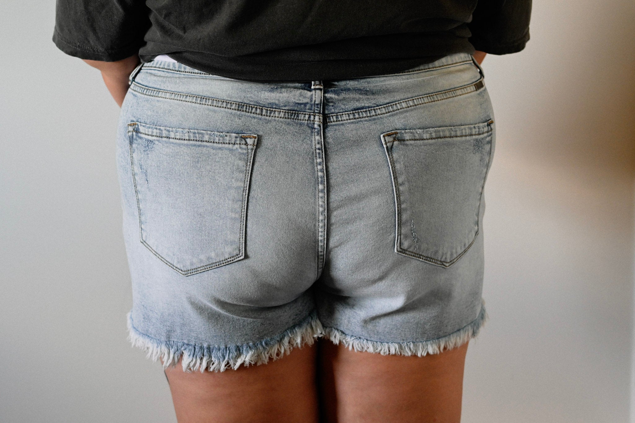 Curvy High Rise Mom Shorts