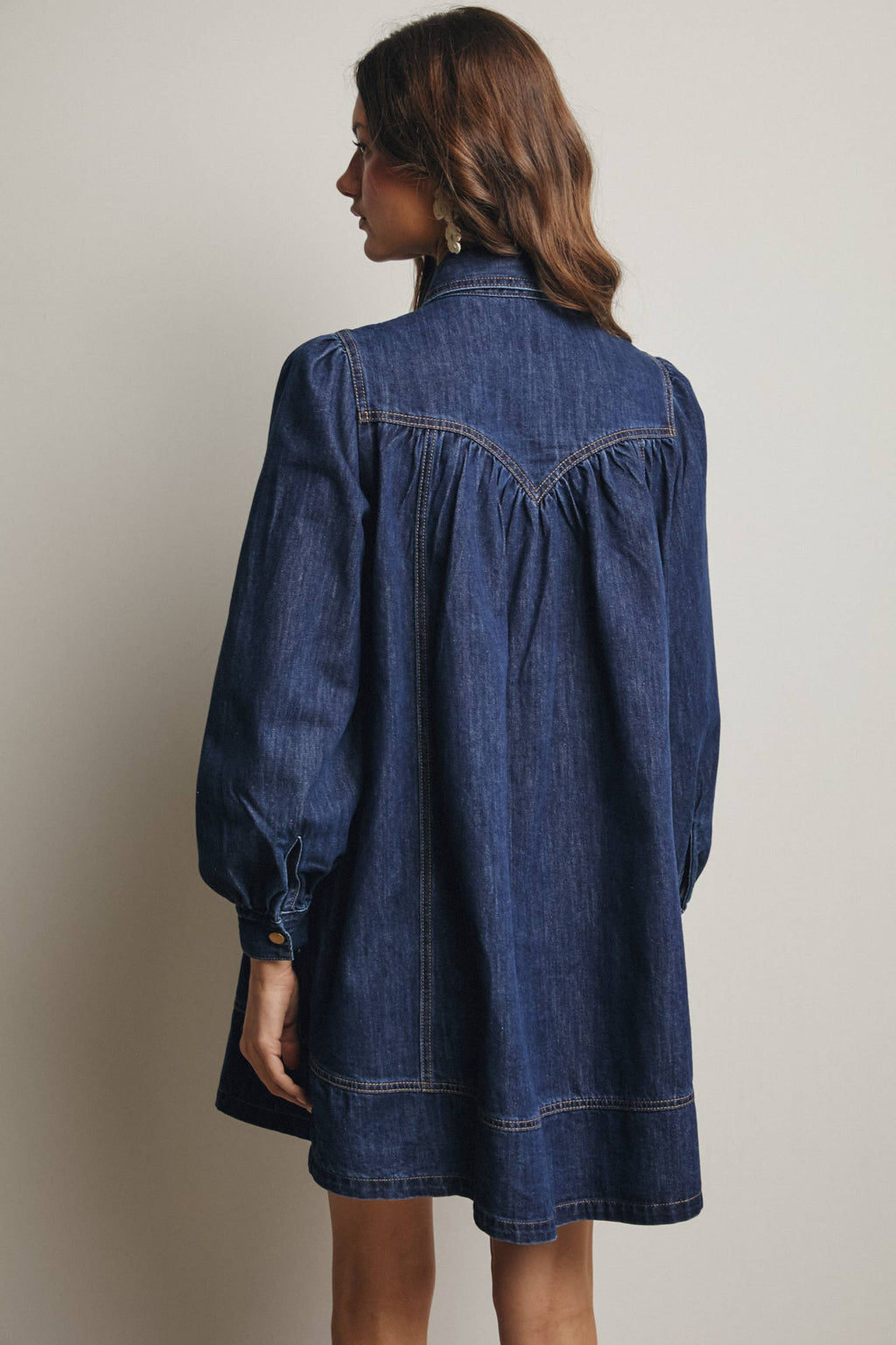 Faith Western Seam Denim Dress