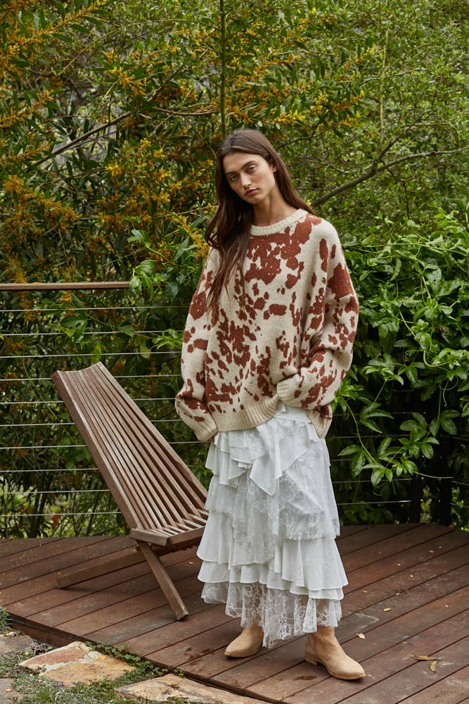 Gracie Knit Animal Print Sweater