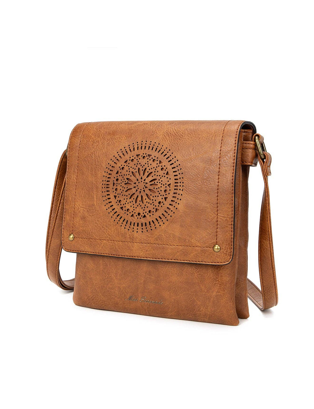 IMOGEN VEGAN FLAP OVER XBODY BAG TAN