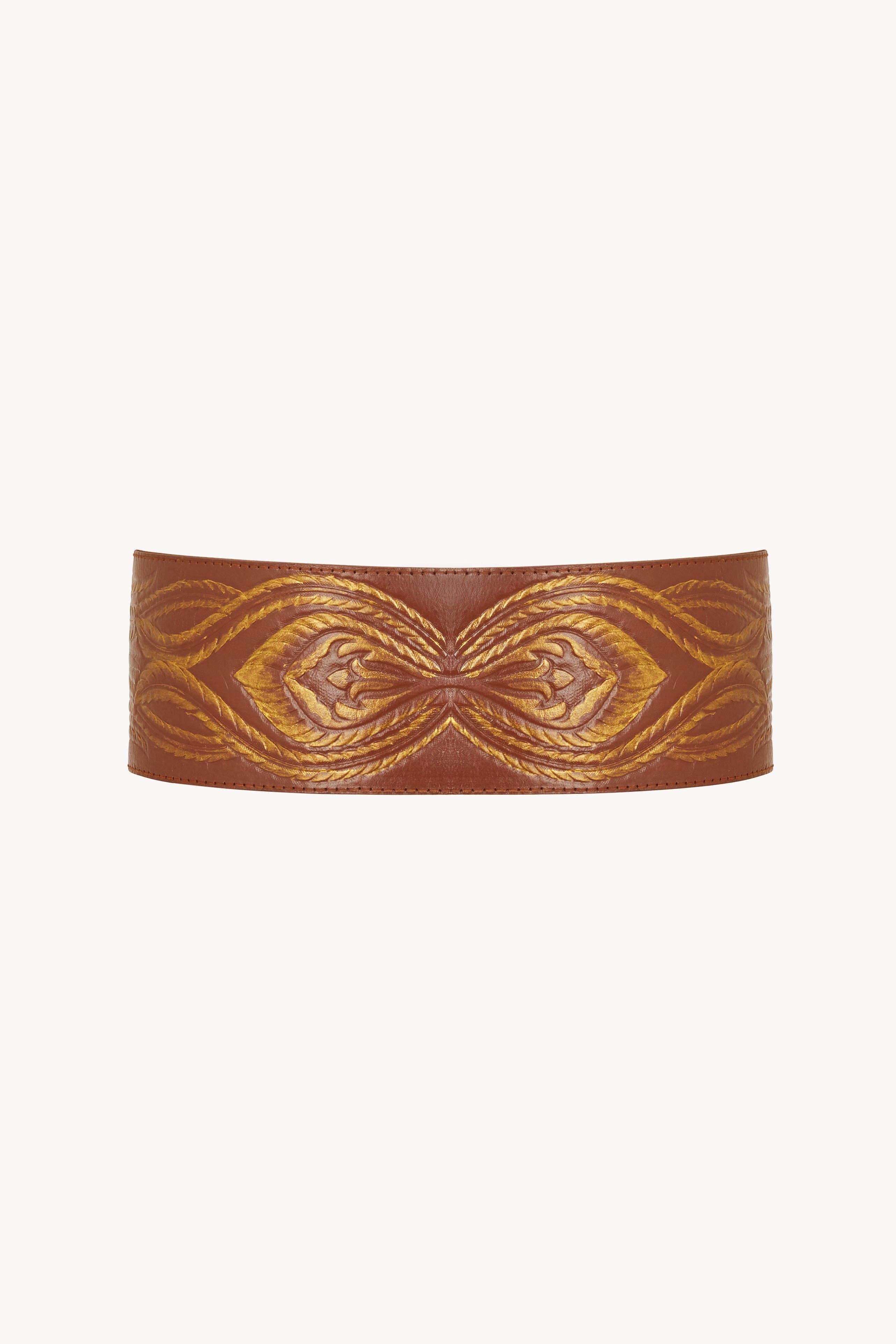 Marrakesh Shimmer Belt Tobacco/Gold