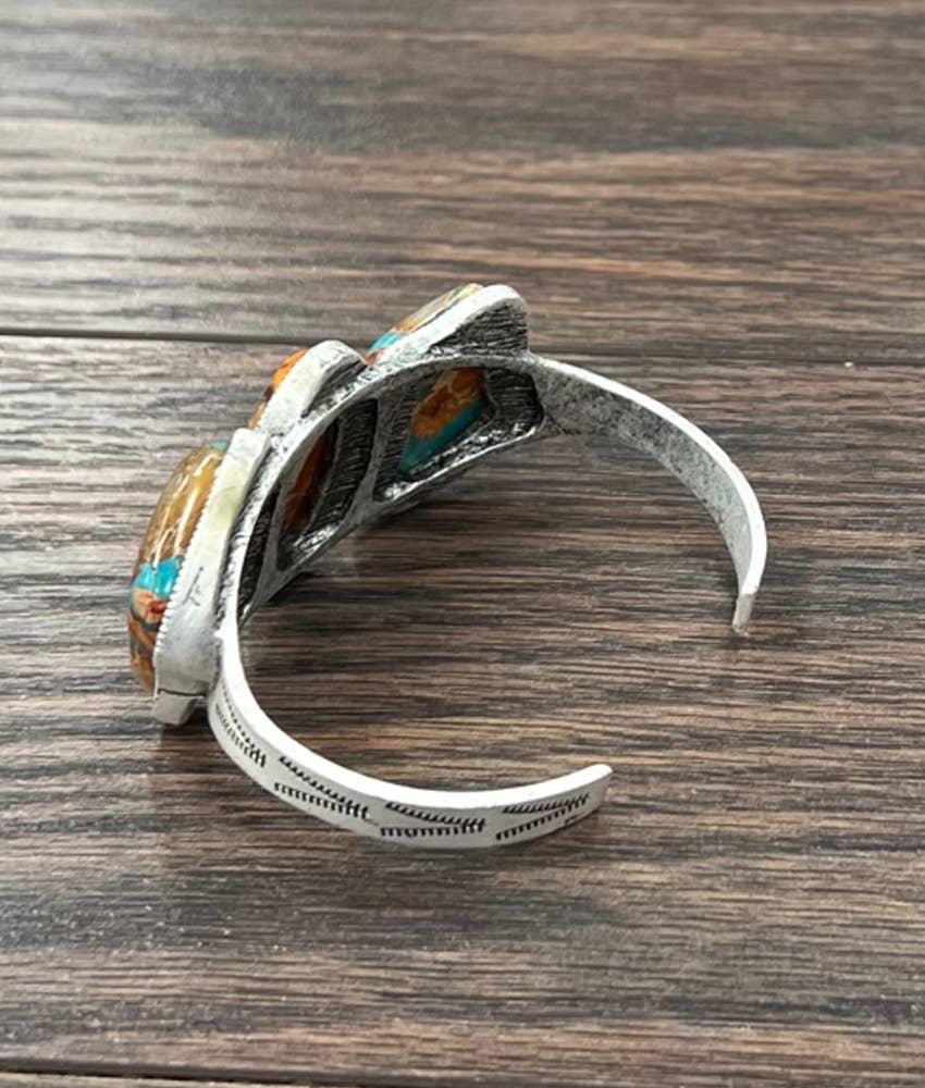 Navajo Gemstone Cuff Bracelet