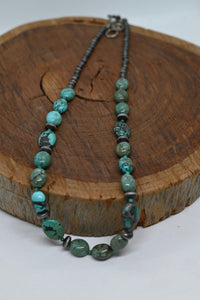 Turquoise Bead Necklace Single Strand