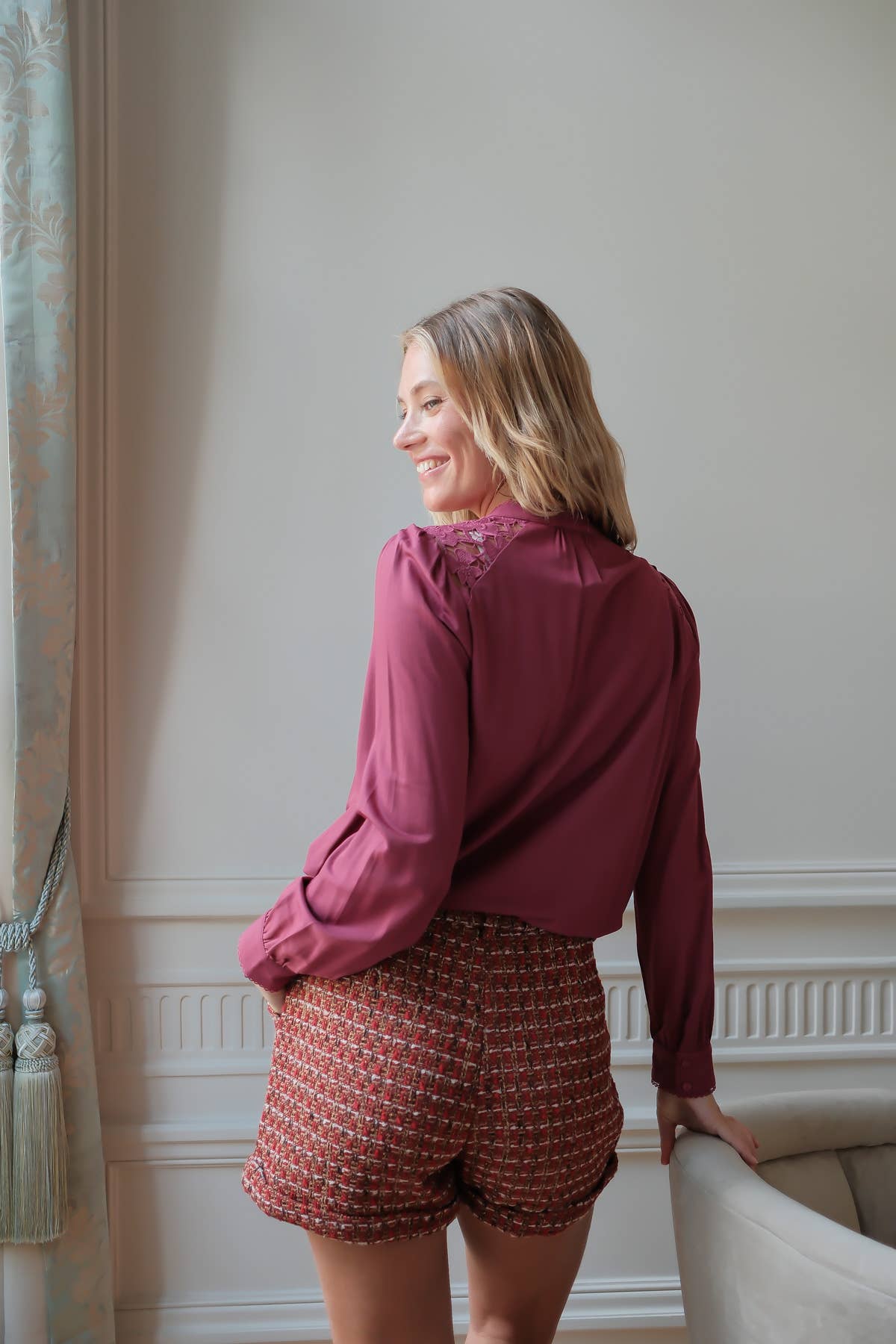 Caity Lace off-the-shoulder blouse