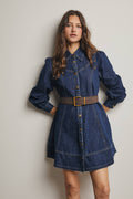 Faith Western Seam Denim Dress