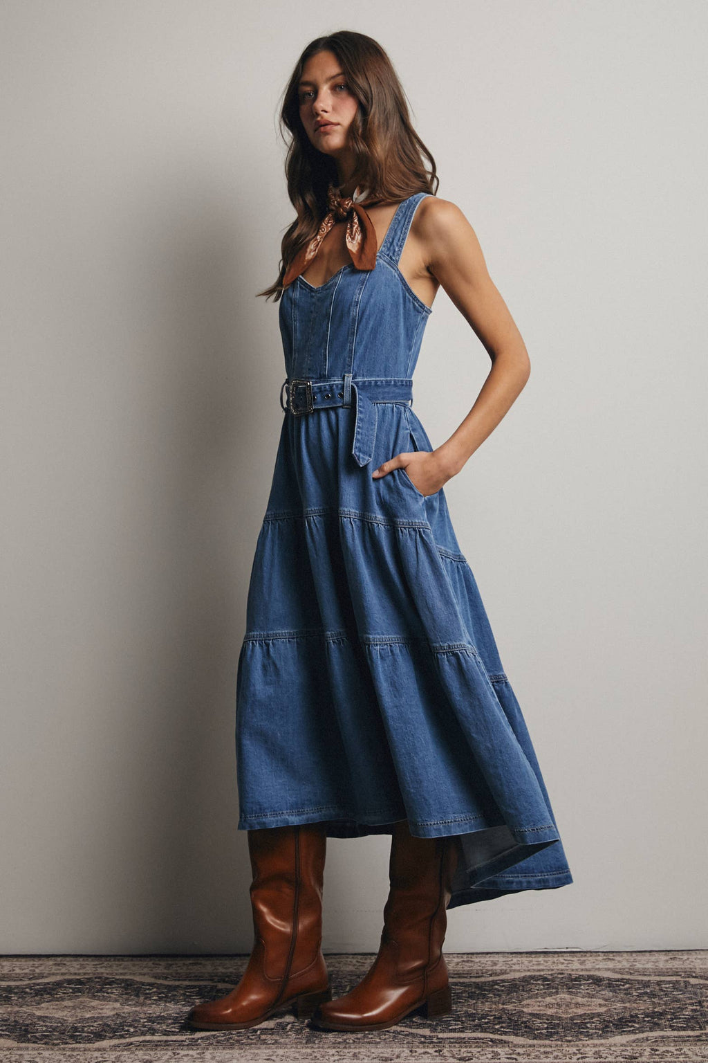 Dollie Denim Maxi Dress