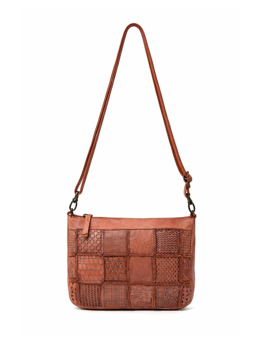 TAMWORTH PATCHWORK DETAIL LEATHER XBODY BAG