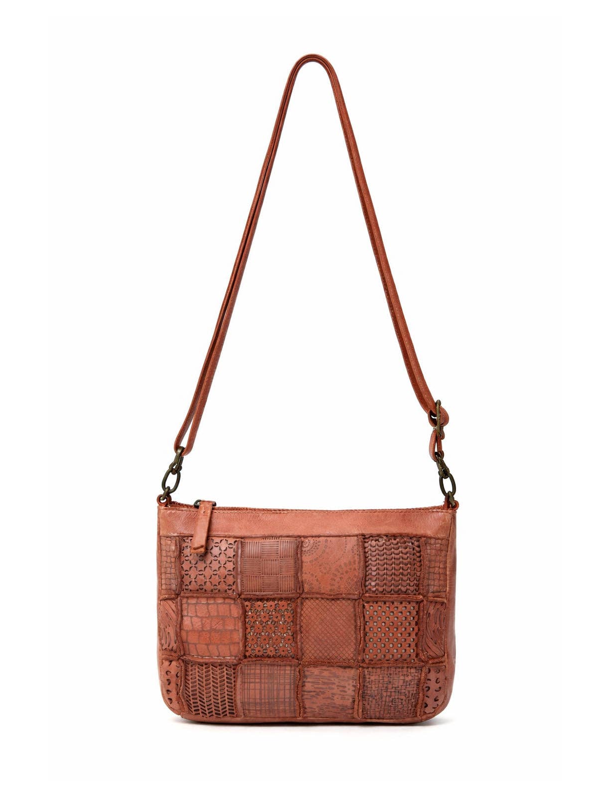 TAMWORTH PATCHWORK DETAIL LEATHER XBODY BAG