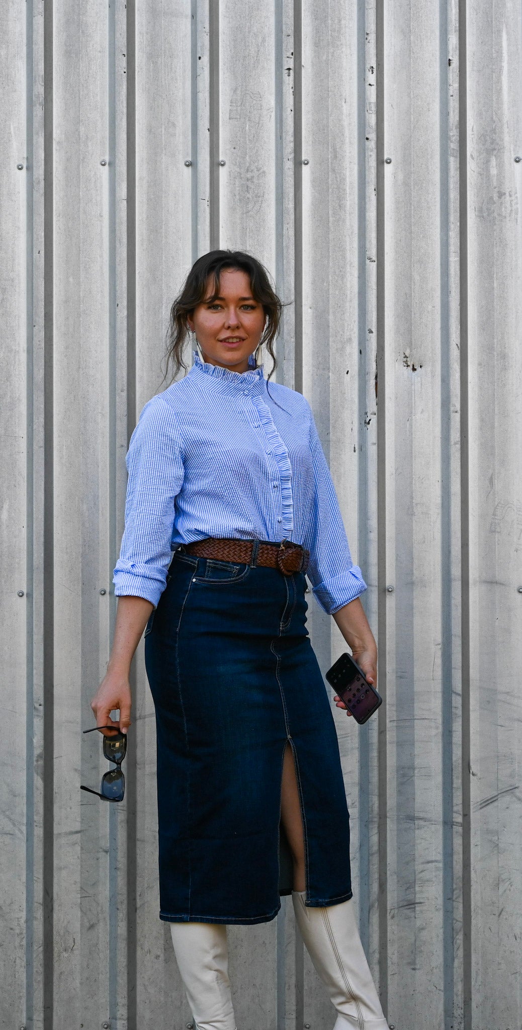 Blue Bell Ruffle Blouse