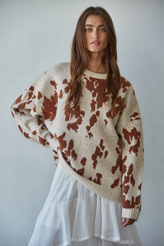 Gracie Knit Animal Print Sweater