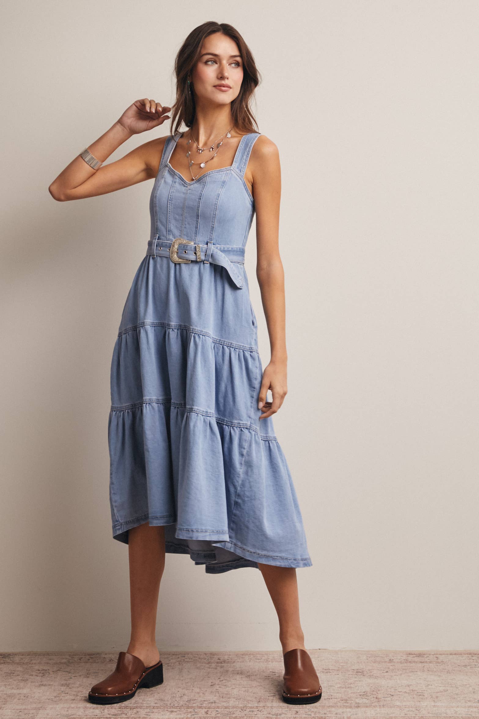 Dollie Denim Maxi Dress