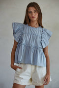Ellie Woven Cotton Layered Blouse