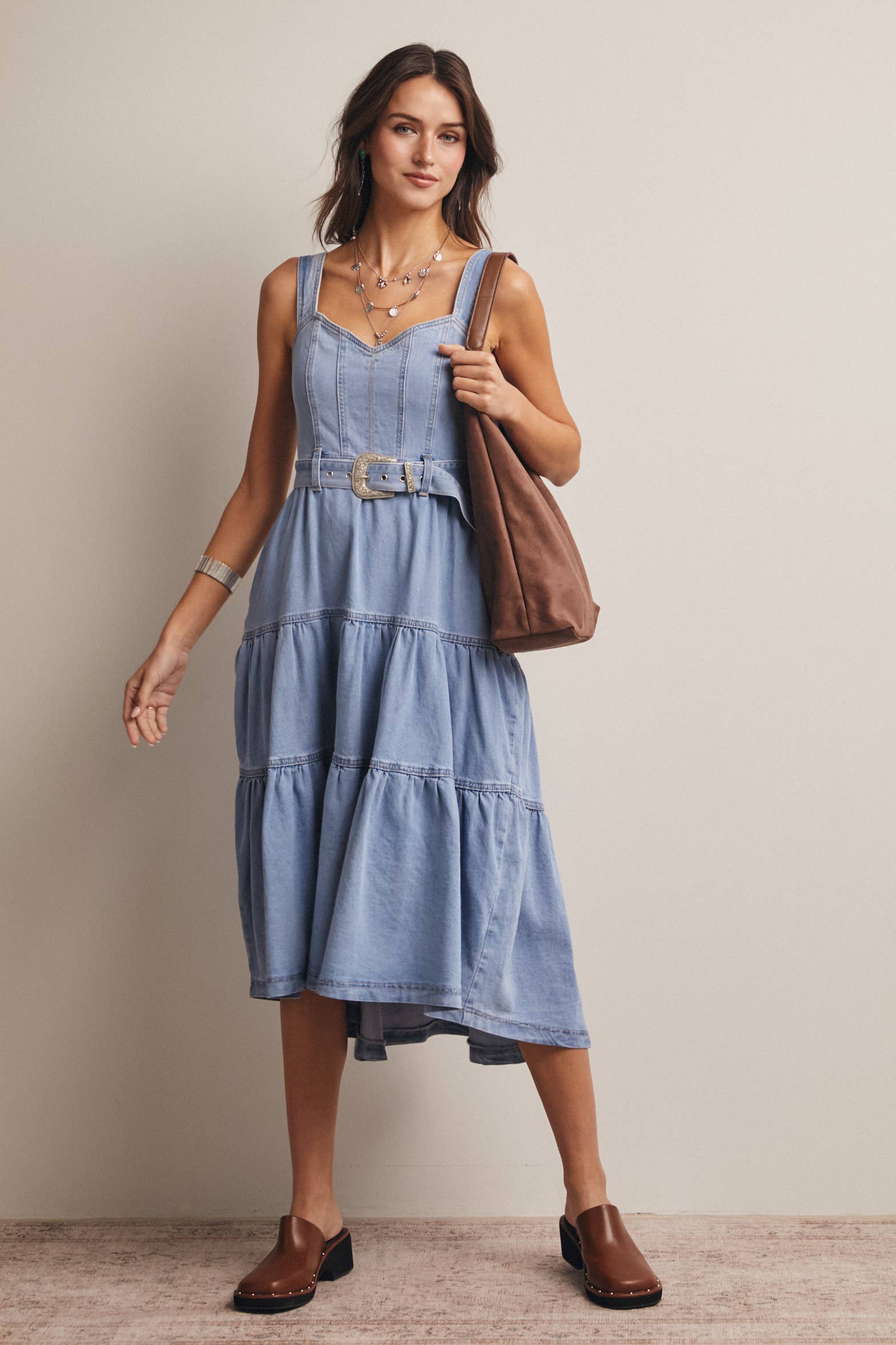Dollie Denim Maxi Dress