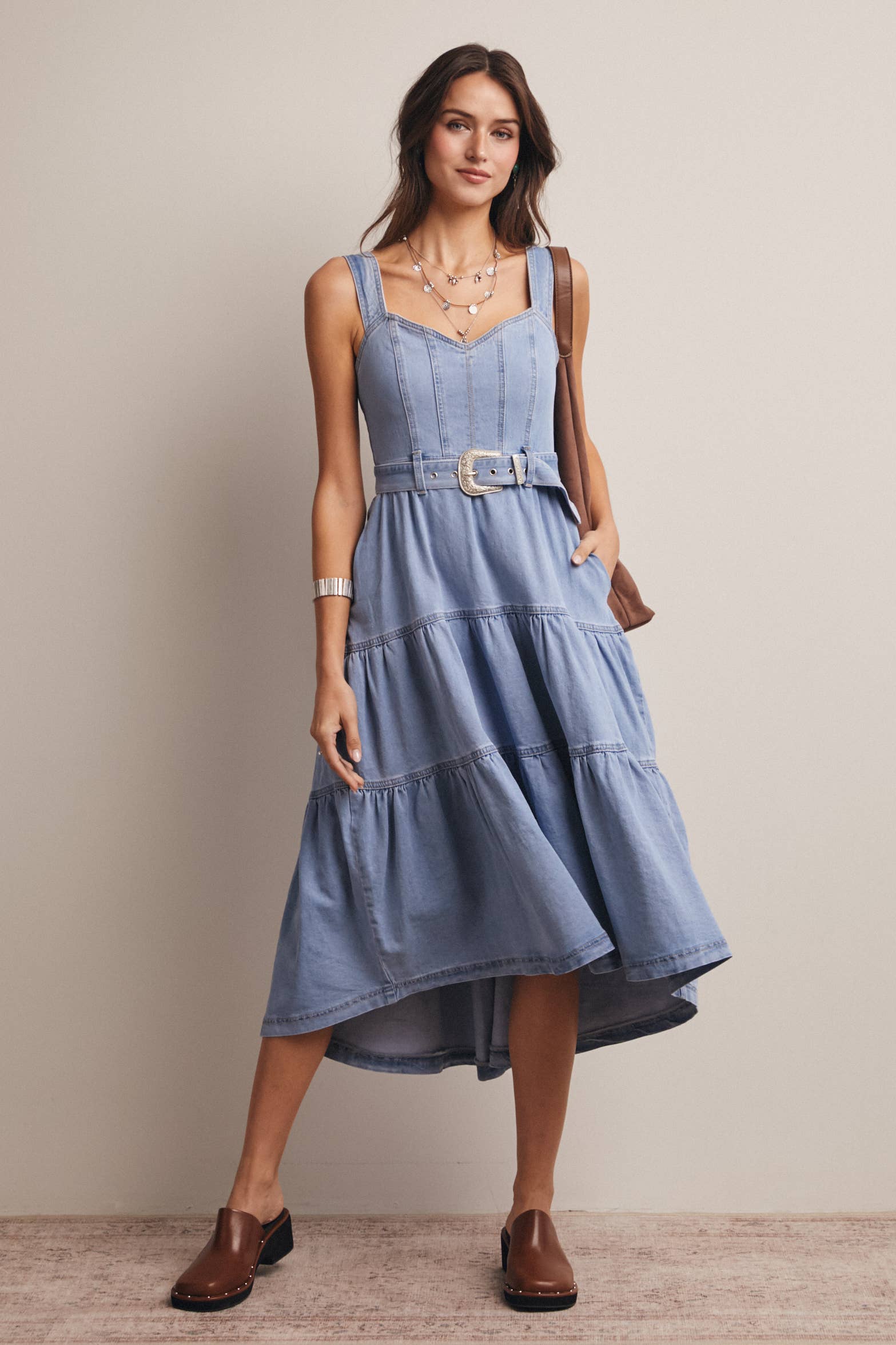 Dollie Denim Maxi Dress