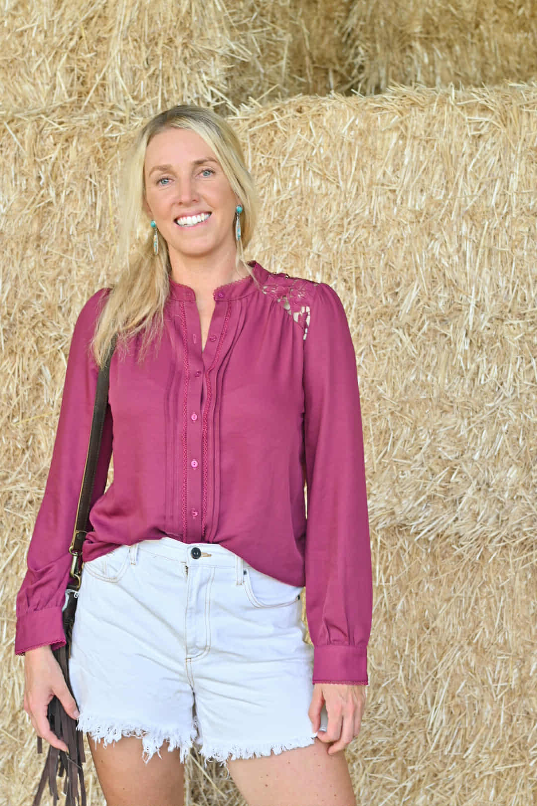 Caity Lace off-the-shoulder blouse