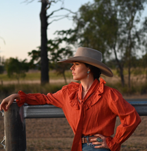 Rachel Floral Long Sleeve Blouse - RUST