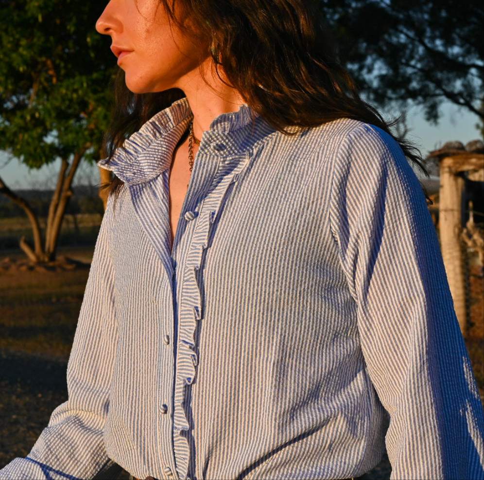 Blue Bell Ruffle Blouse